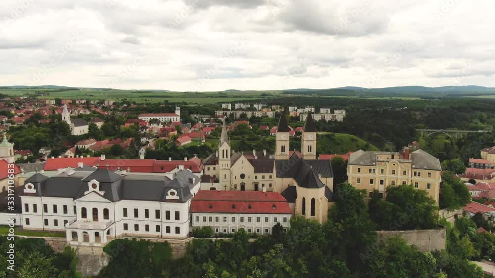 Castle of Veszprem with cloudy sky Castle of Veszprem with cloudy sky