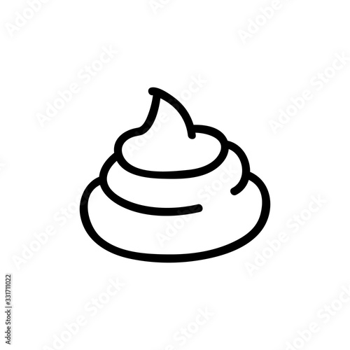 shit a big pile icon vector. shit a big pile sign. isolated contour symbol illustration