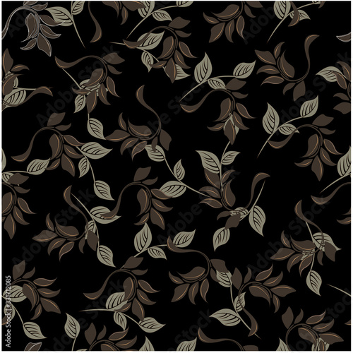 Vector spring abstract background flowers seamless pattern