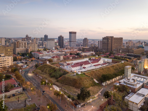 Aerial view of Constitution Hill in Johannesburg, South Africa