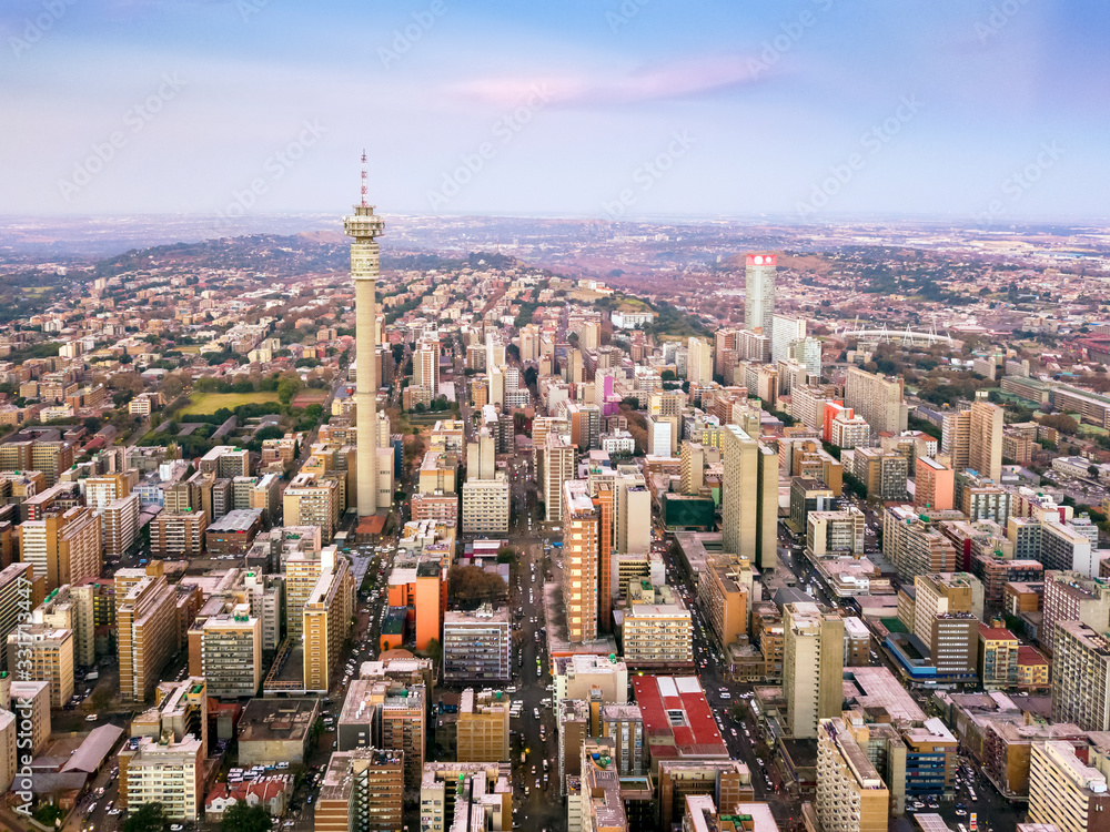 Fototapeta premium Śródmieście Johannesburga, RPA
