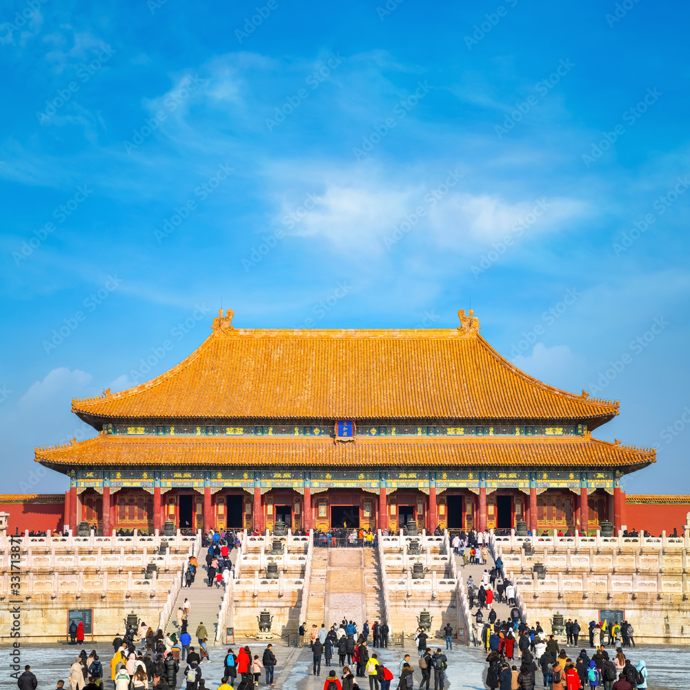Fototapeta premium Taihedian (Hall of Supreme Harmony) at the Forbidden City in Beijing, China