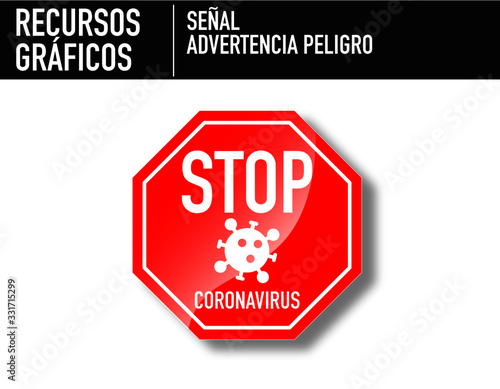 Señal stop coronavirus