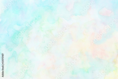 淡い色の手描き水彩背景