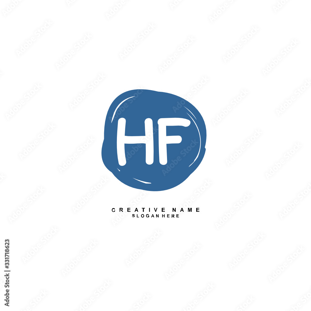 H F HF Initial logo template vector. Letter logo concept H F HF Initial logo template vector. Letter logo concept