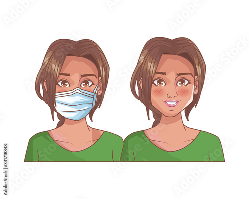 young girls with mouth cap medical accessory