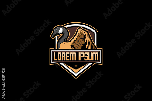 goose vector logo template
