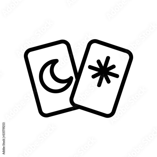 card guess icon vector. card guess sign. isolated contour symbol illustration