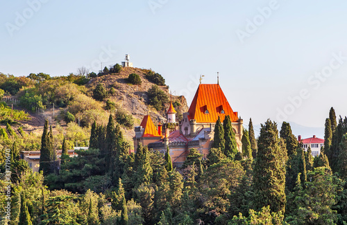 Palace of Princess Gagarina. Utes cliff. Crimea photo