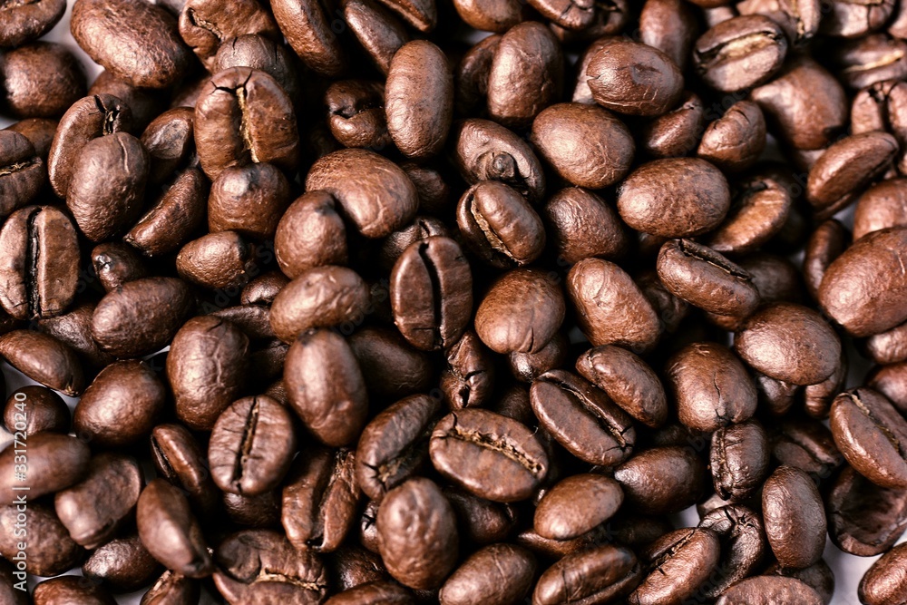 Fototapeta premium brown Arabica coffee beans