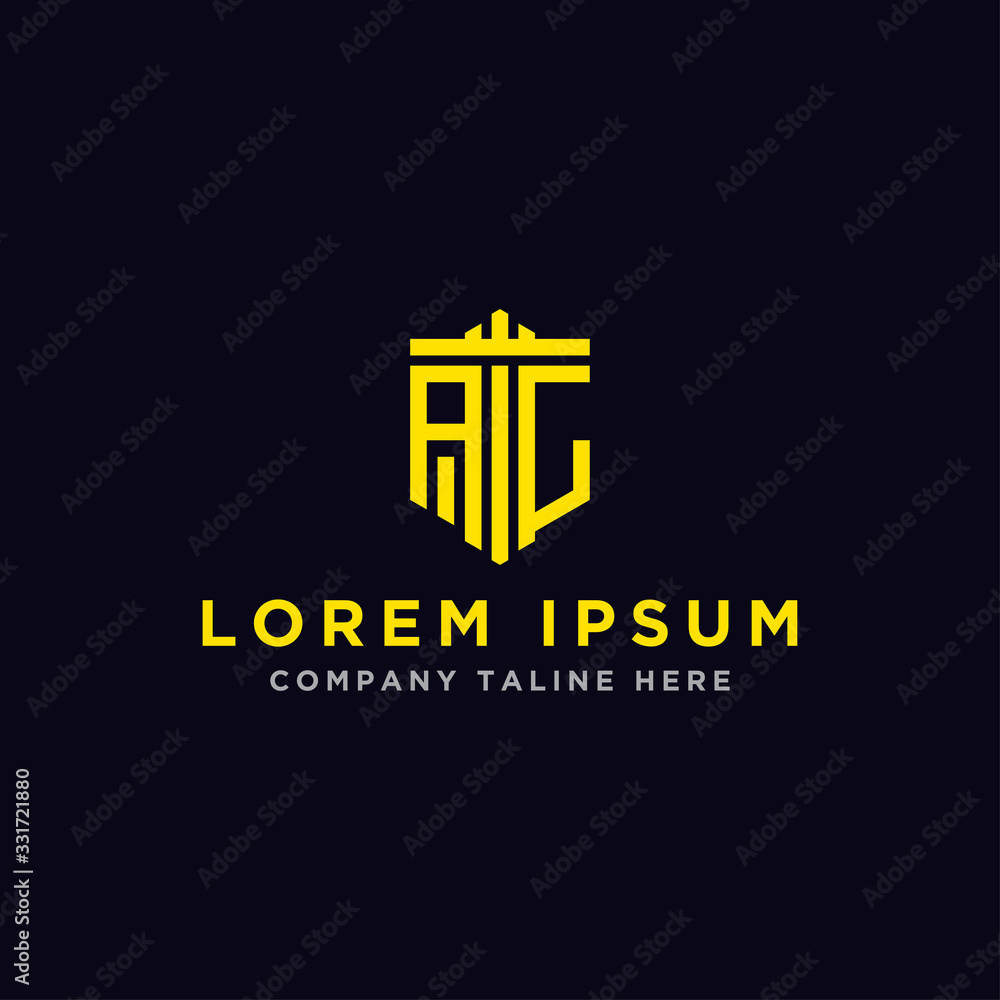 Fototapeta premium Inspiring logo design Set, for companies from the initial letters of the AC logo icon. -Vectors