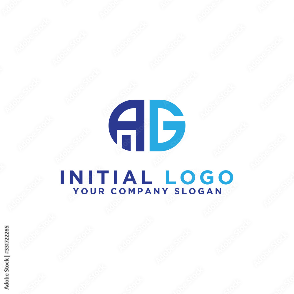 Inspiring logo design Set, for companies from the initial letters of the AG logo icon. -Vectors