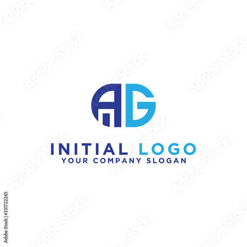 Inspiring logo design Set, for companies from the initial letters of the AG logo icon. -Vectors