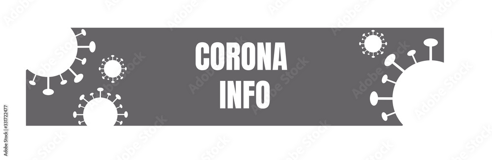 Fototapeta premium Corona Info Header für Web, Briefkopf etc. • 1920 x 450