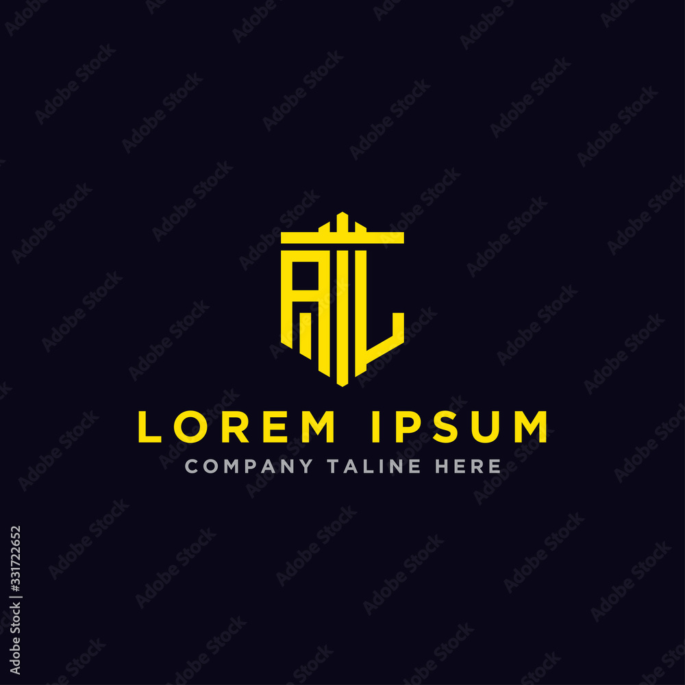 Inspiring logo design Set, for companies from the initial letters of the AL logo icon. -Vectors Inspiring logo design Set, for companies from the initial letters of the AL logo icon. -Vectors