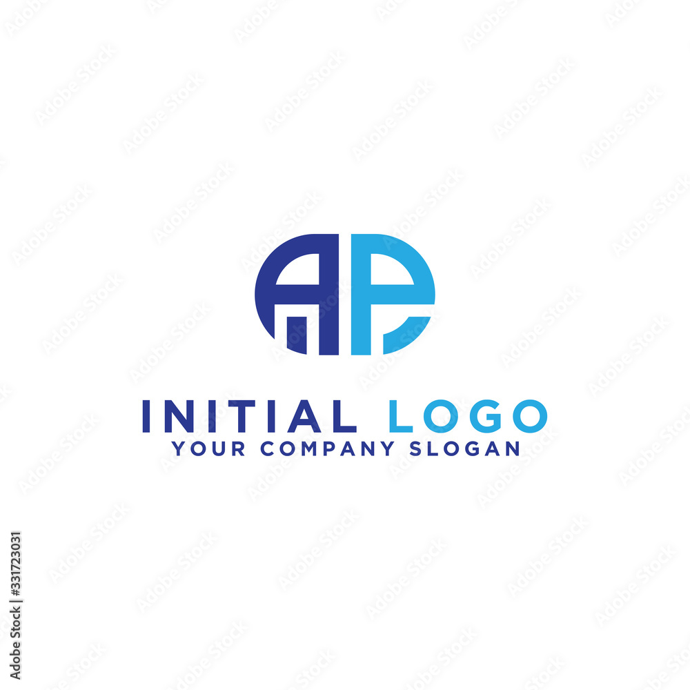 Inspiring logo design Set, for companies from the initial letters of the AP logo icon. -Vectors