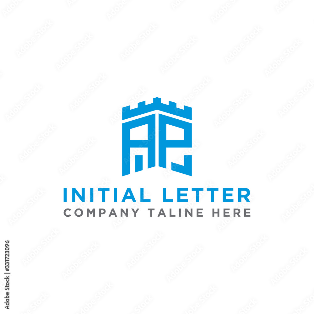 Inspiring logo design Set, for companies from the initial letters of the AP logo icon. -Vectors