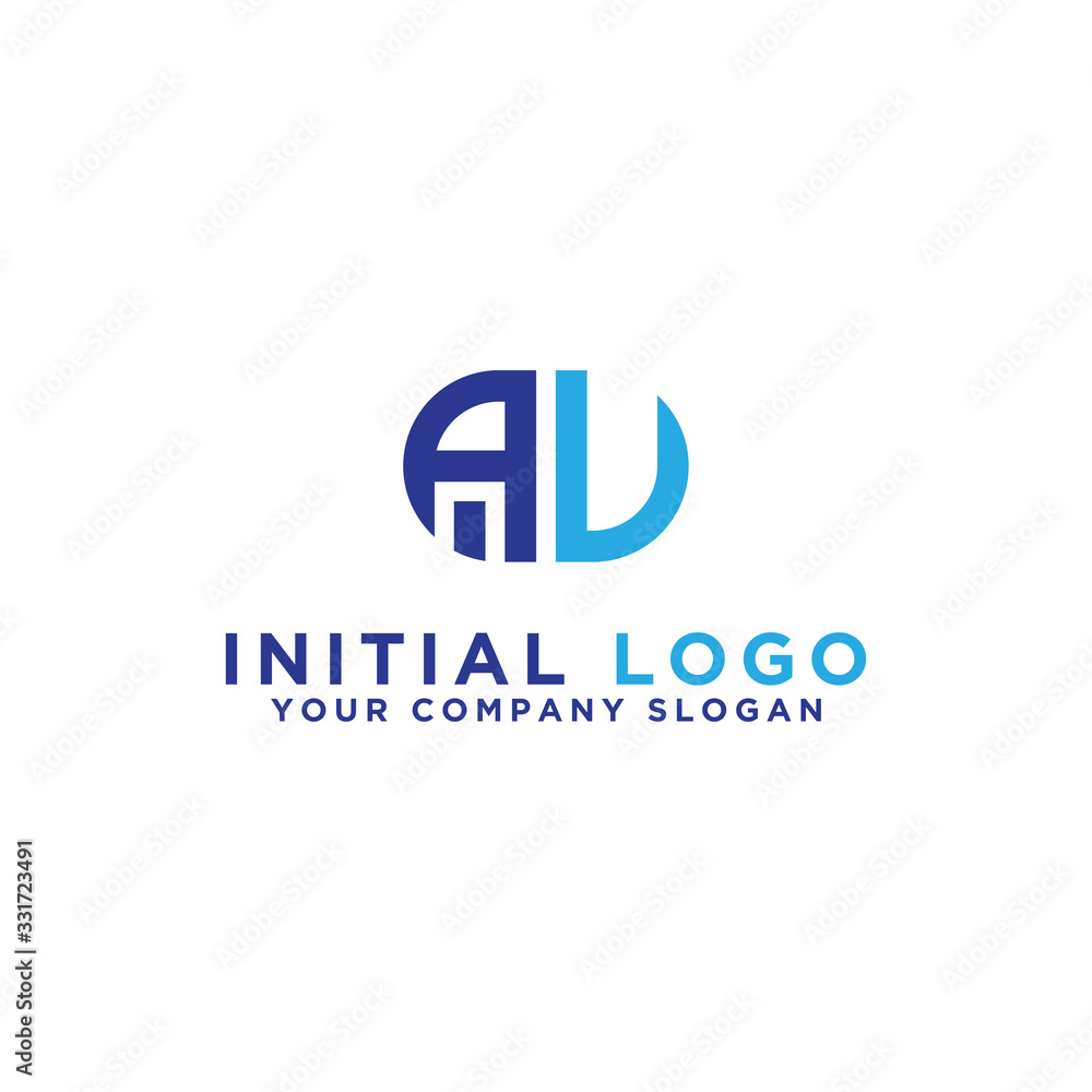 Inspiring logo design Set, for companies from the initial letters of the AV logo icon. -Vectors