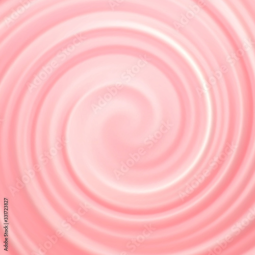 Pink and white cream swirl abstract background