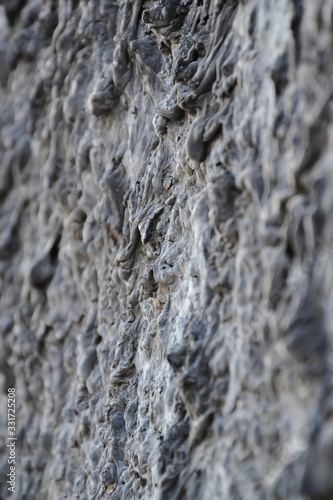 frozen resin that flows down the wall