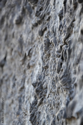 frozen resin that flows down the wall