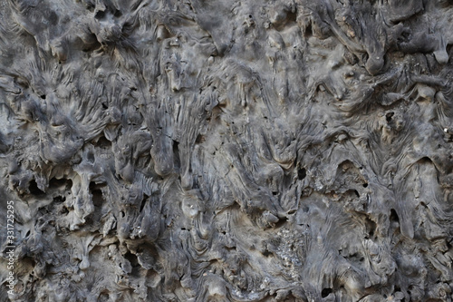 frozen resin that flows down the wall
