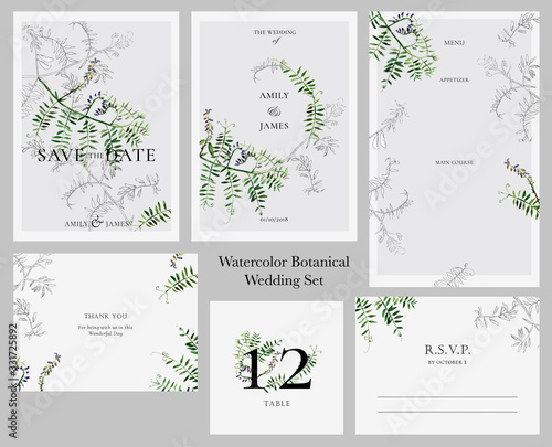Set of save the date invitations photo