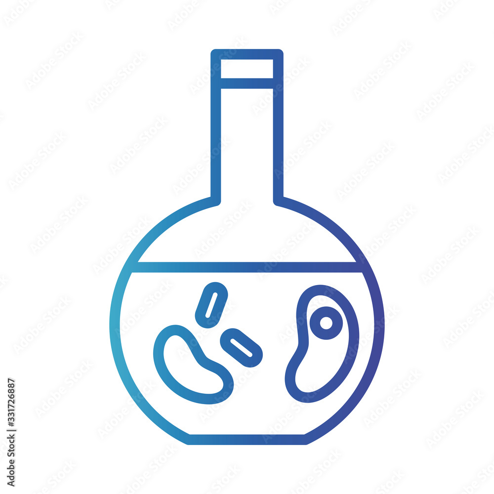 tube test with microorganisms , gradient line style icon vector illustration design tube test with microorganisms , gradient line style icon vector illustration design