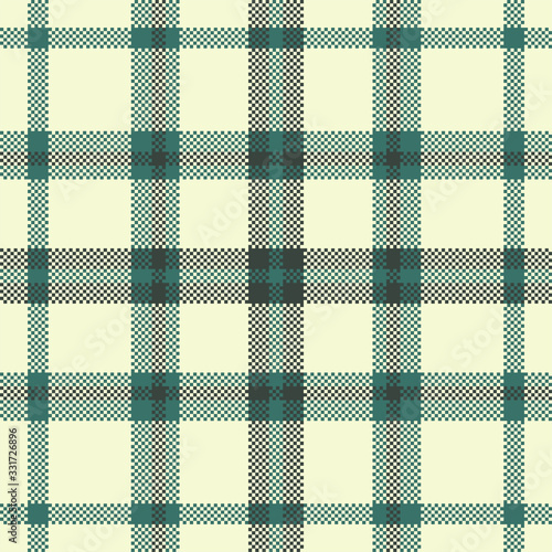 Pixel background vector design. Modern seamless pattern plaid. Square texture fabric. Tartan scottish textile. Beauty color madras ornament.