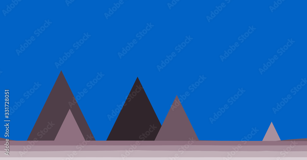 Moon and Mountains Panorame Generative Art background illustration Moon and Mountains Panorame Generative Art background illustration