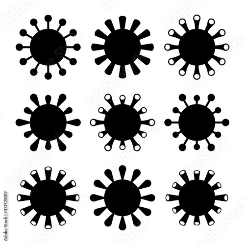 set of black ink blots