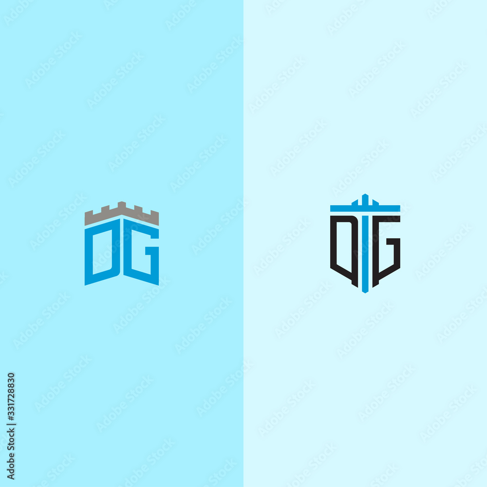 Inspiring logo design Set, for companies from the initial letters of the DG logo icon. -Vectors Inspiring logo design Set, for companies from the initial letters of the DG logo icon. -Vectors