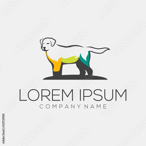 dog logo design vector abstract illustrator