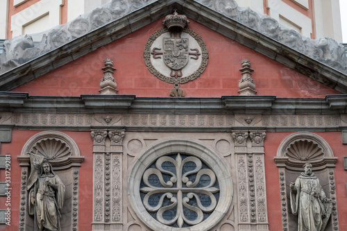 Detail of the facade of the Church of las Calatravas, Madrid, Spain photo