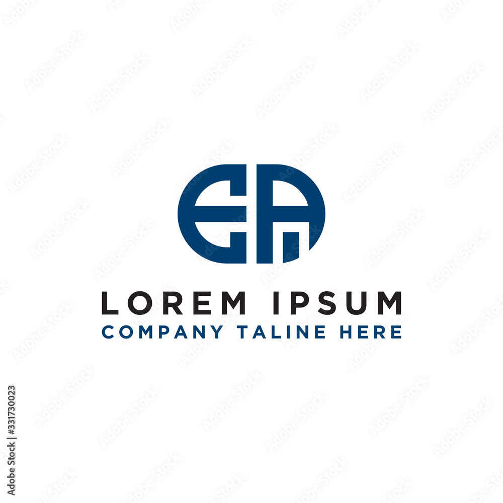 Inspiring logo design Set, for companies from the initial letters of the EA logo icon. -Vectors