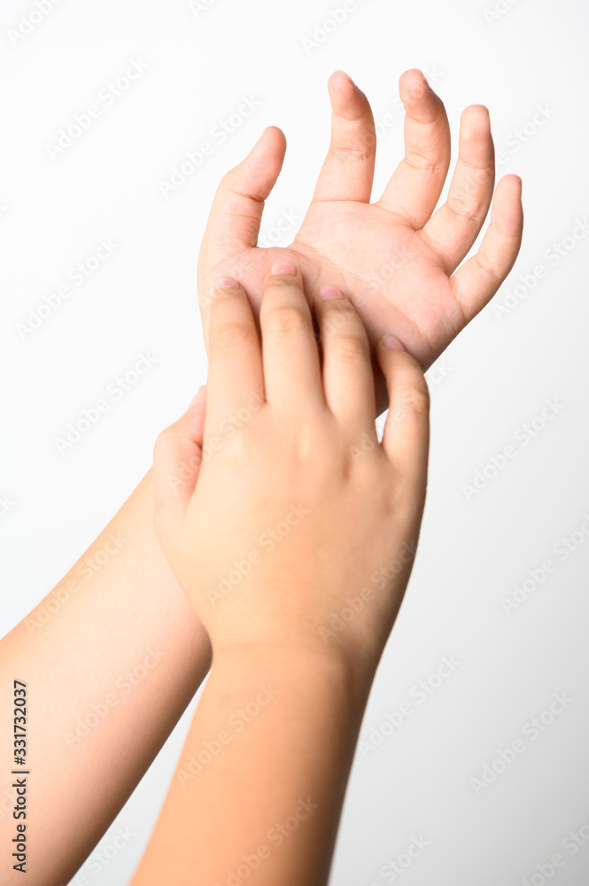 Hands in action , Cropped Hand Of child girl Hands in action , Cropped Hand Of child girl