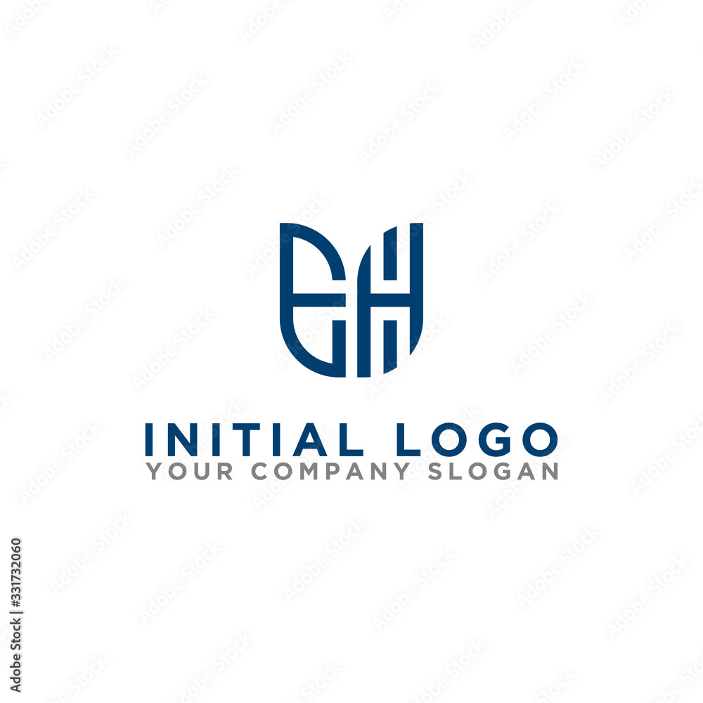 Inspiring logo design Set, for companies from the initial letters of the EH logo icon. -Vectors