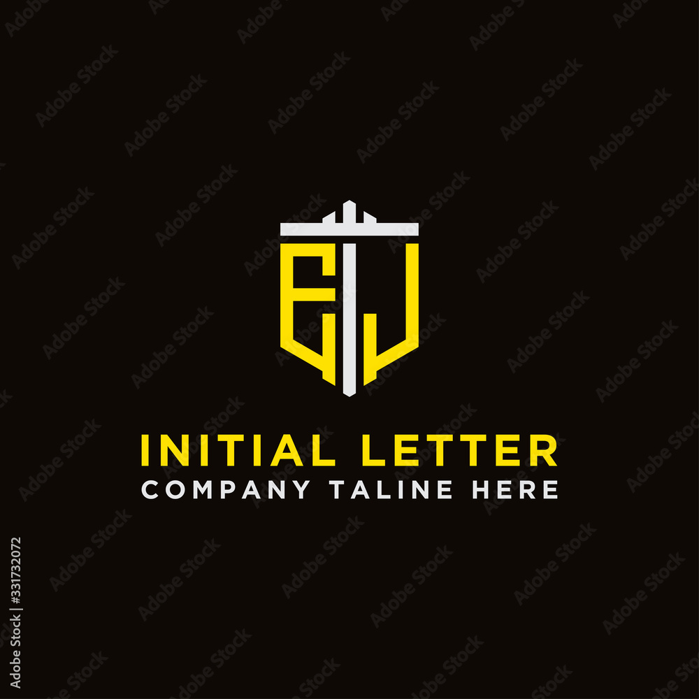 Inspiring logo design Set, for companies from the initial letters of the EJ logo icon. -Vectors