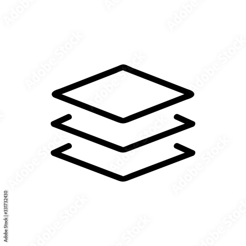 complex composition layer icon vector. complex composition layer sign. isolated contour symbol illustration