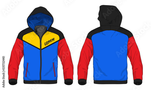 Vector illustration of sport hoodie jacket stock illustration	