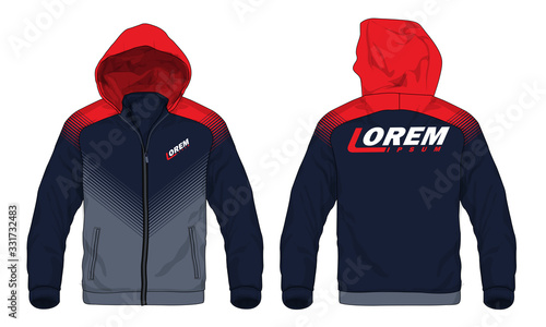 Vector illustration of sport hoodie jacket stock illustration	