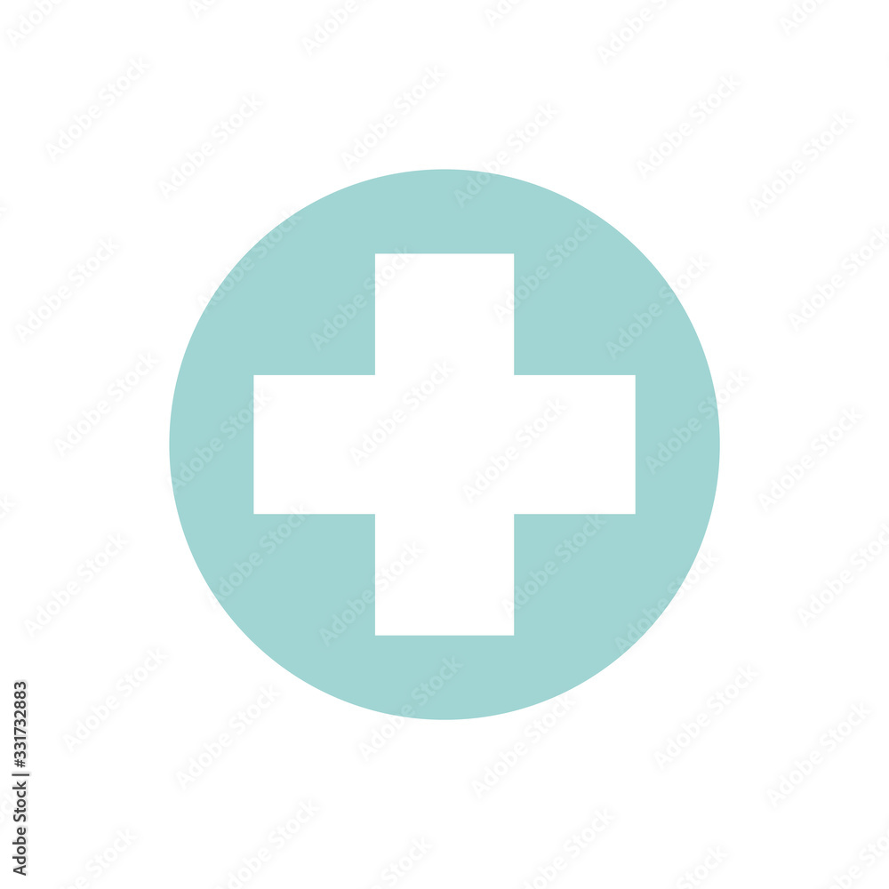 Isolated cross inside circle flat style icon vector design Isolated cross inside circle flat style icon vector design