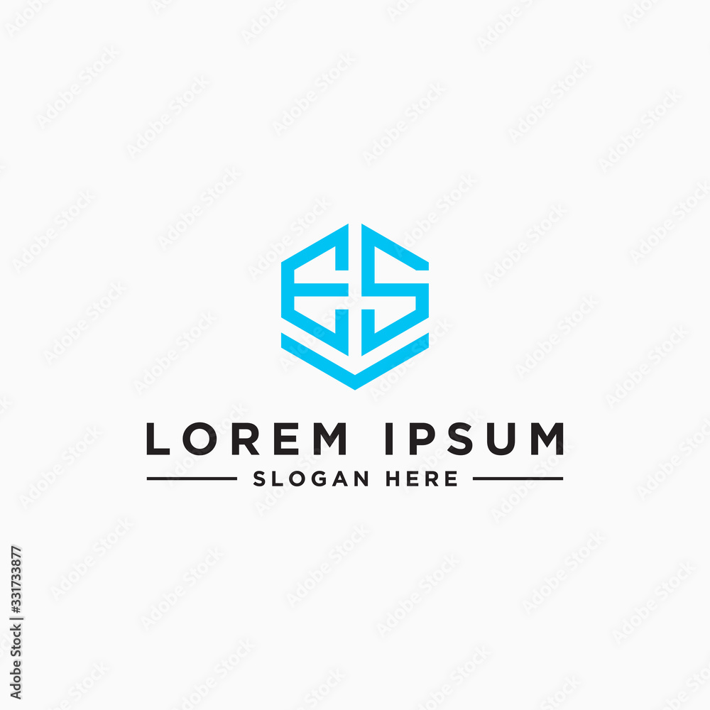 Inspiring logo design Set, for companies from the initial letters of the ES logo icon. -Vectors Inspiring logo design Set, for companies from the initial letters of the ES logo icon. -Vectors