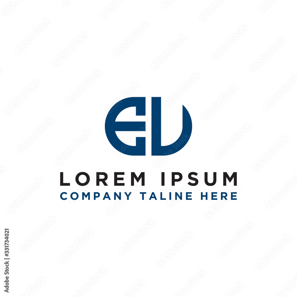 Inspiring logo design Set, for companies from the initial letters of the EV logo icon. -Vectors