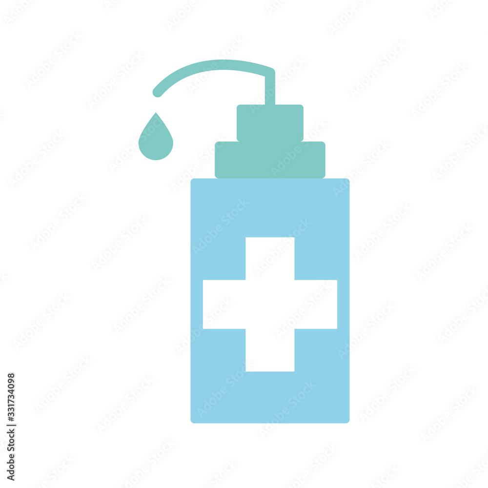 Isolated bottle with cross flat style icon vector design Isolated bottle with cross flat style icon vector design