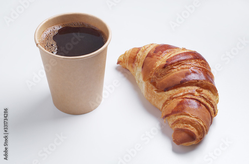 Croissant and coffee