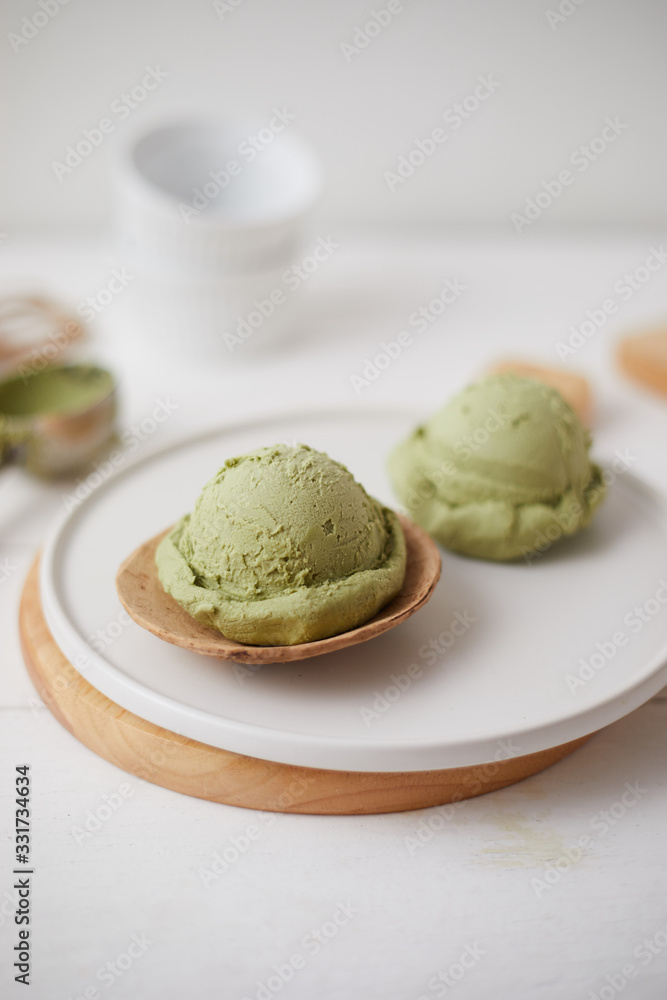 Green tea matcha ice cream. . Green tea matcha ice cream. .