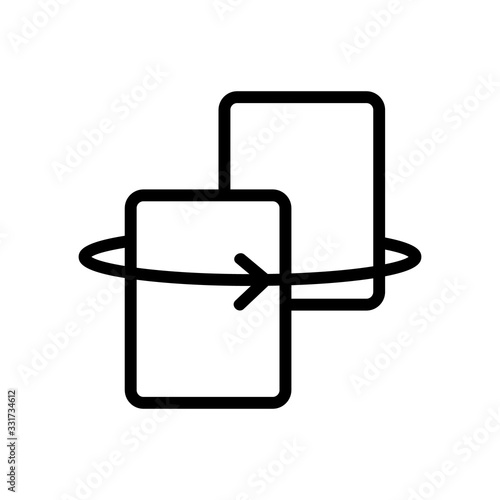 two layers icon vector. two layers sign. isolated contour symbol illustration