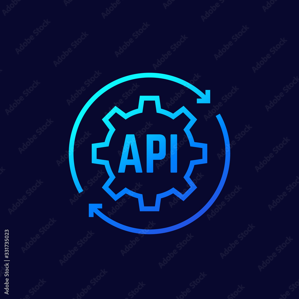 api technology icon for apps and web api technology icon for apps and web