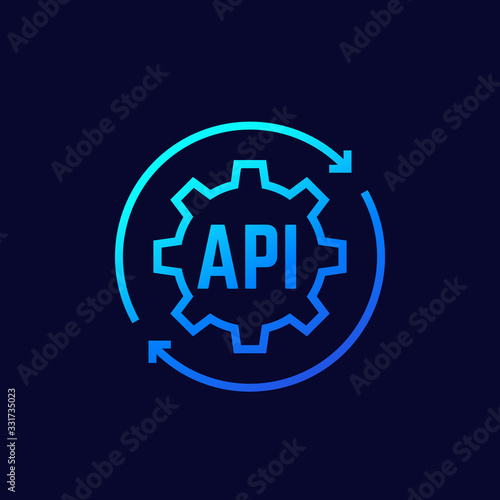api technology icon for apps and web